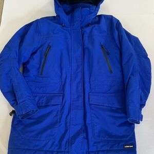 Lands End Women’s Squall Fleece Lined Winter Coat Blue Size Medium Petite 10/12